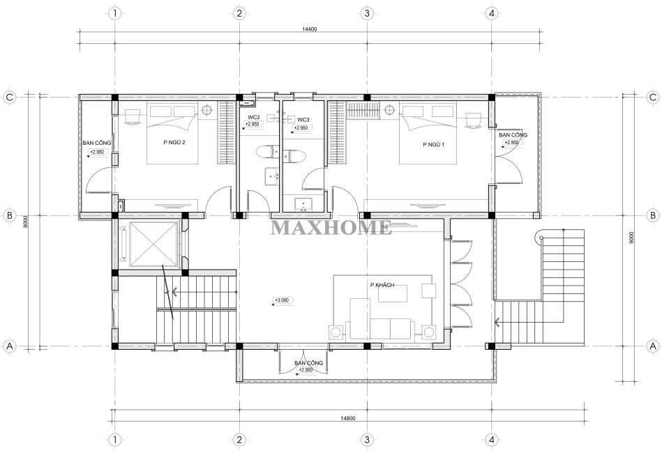 thiet ke nha pho 3 tang lo goc voi khong gian mo cong nang toi uu 17
