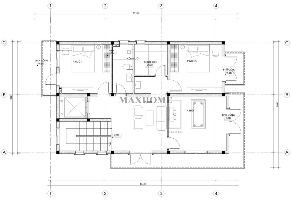 thiet ke nha pho 3 tang lo goc voi khong gian mo cong nang toi uu 18