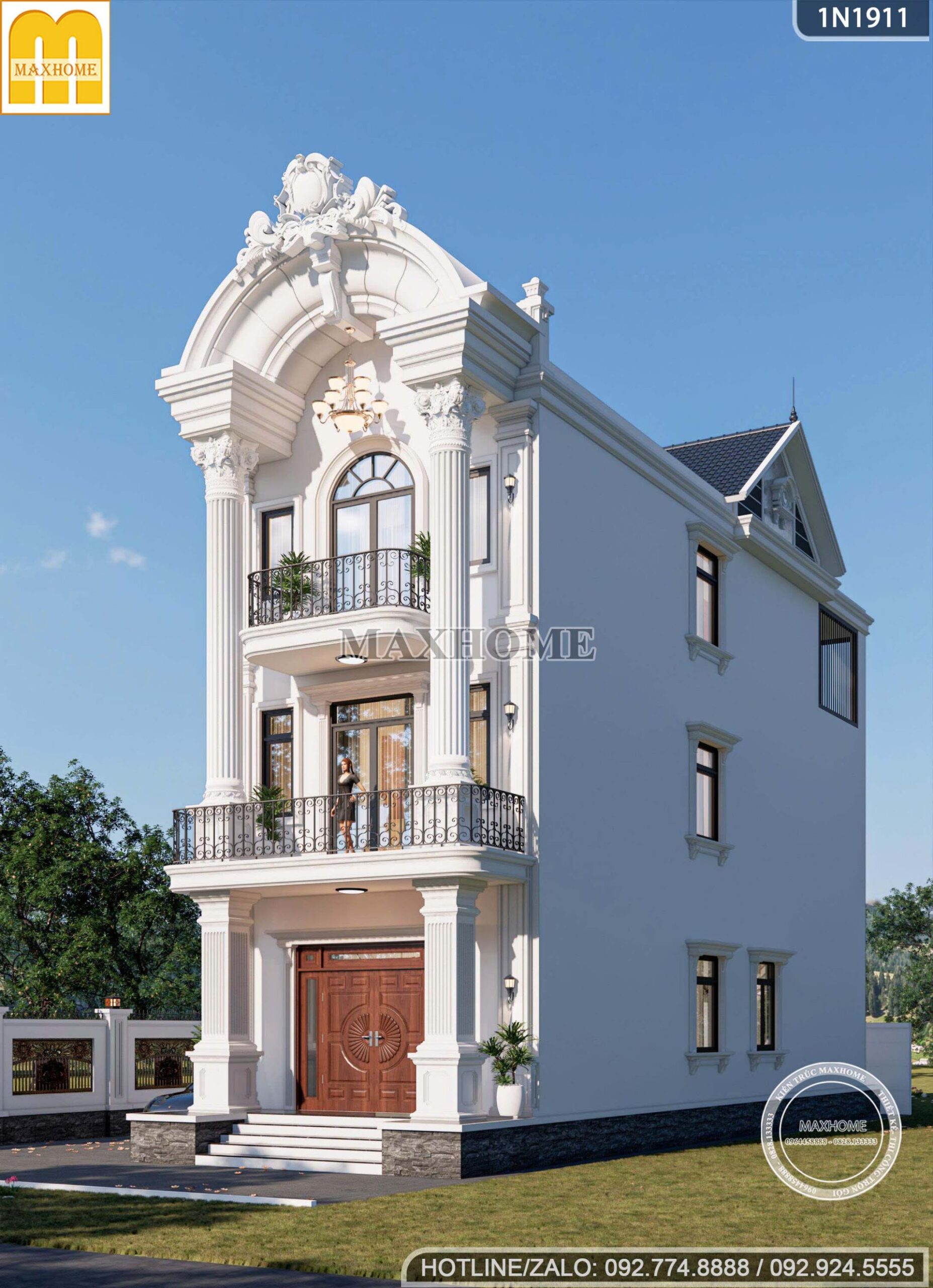 thiet ke nha pho tan co dien sang trong dang cap vuot thoi gian mh05822 3