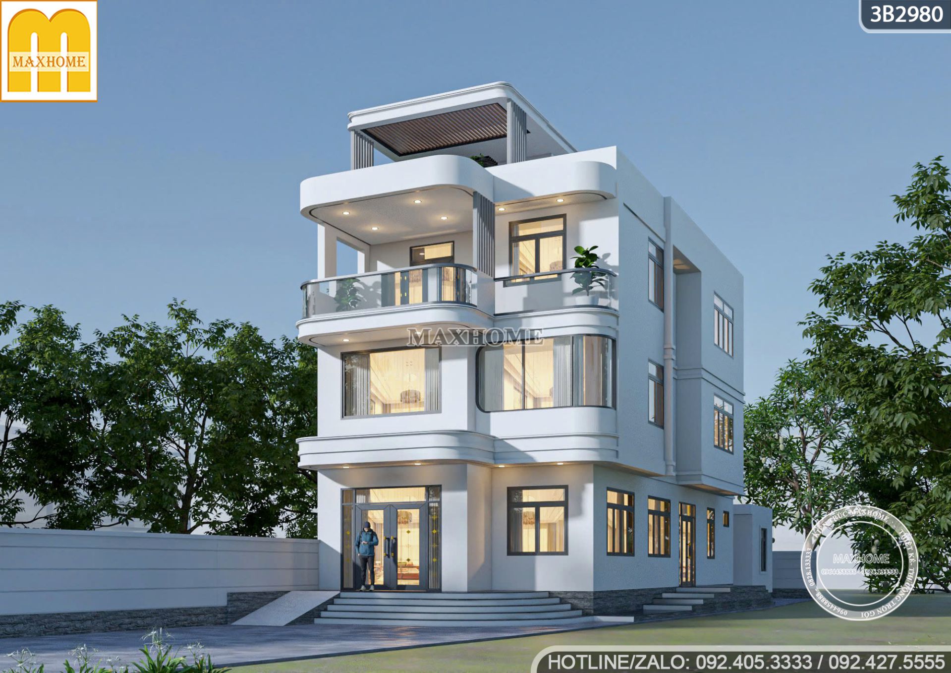 tinh than hien dai hien ro trong ban thiet ke nha 3 tang 1 tum ca tinh 1