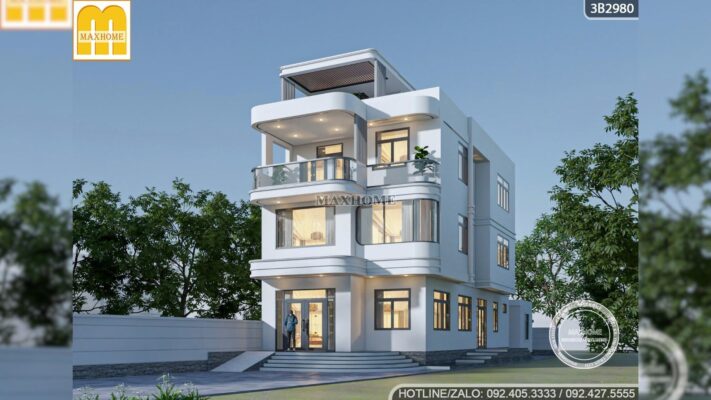 tinh than hien dai hien ro trong ban thiet ke nha 3 tang 1 tum ca tinh 2