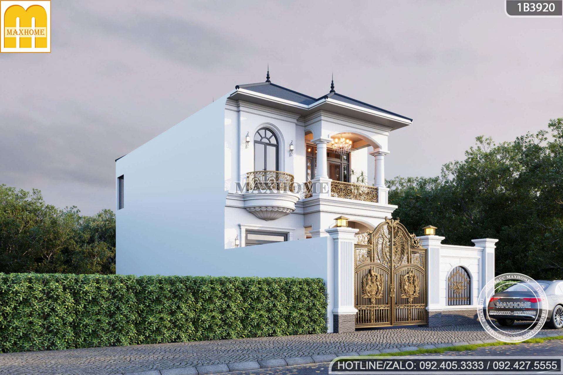 tron bo ban ve nha 2 tang mai nhat tan co dien 4 phong ngu chuan xu huong mh05742 6