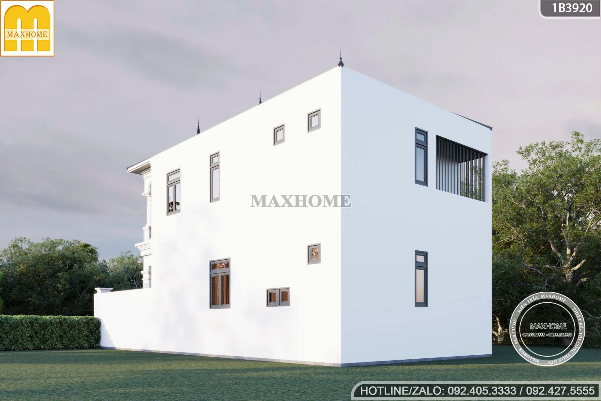 tron bo ban ve nha 2 tang mai nhat tan co dien 4 phong ngu chuan xu huong mh05742 7