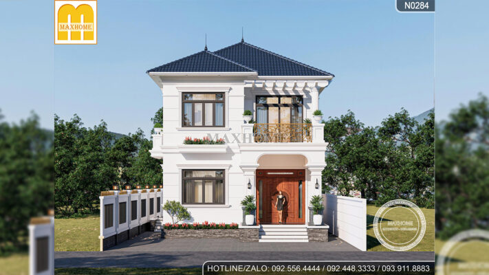 Nhà mái nhật 2 tầng tân cổ điển