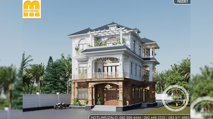 Biệt thự mái nhật 3 tầng