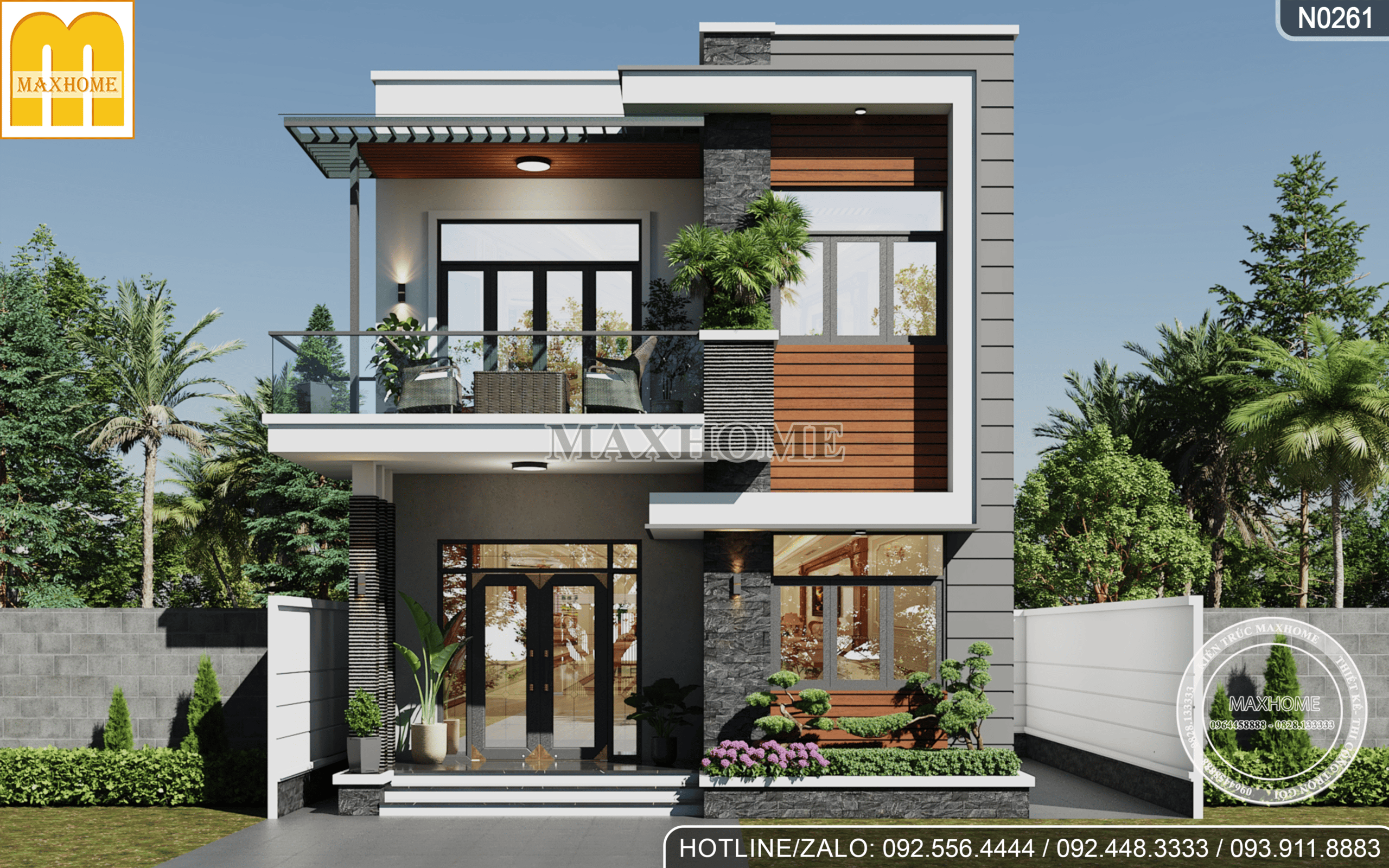 Khám phá mẫu nhà 2 tầng hiện đại 5 phòng ngủ được nhiều gia chủ lựa chọn