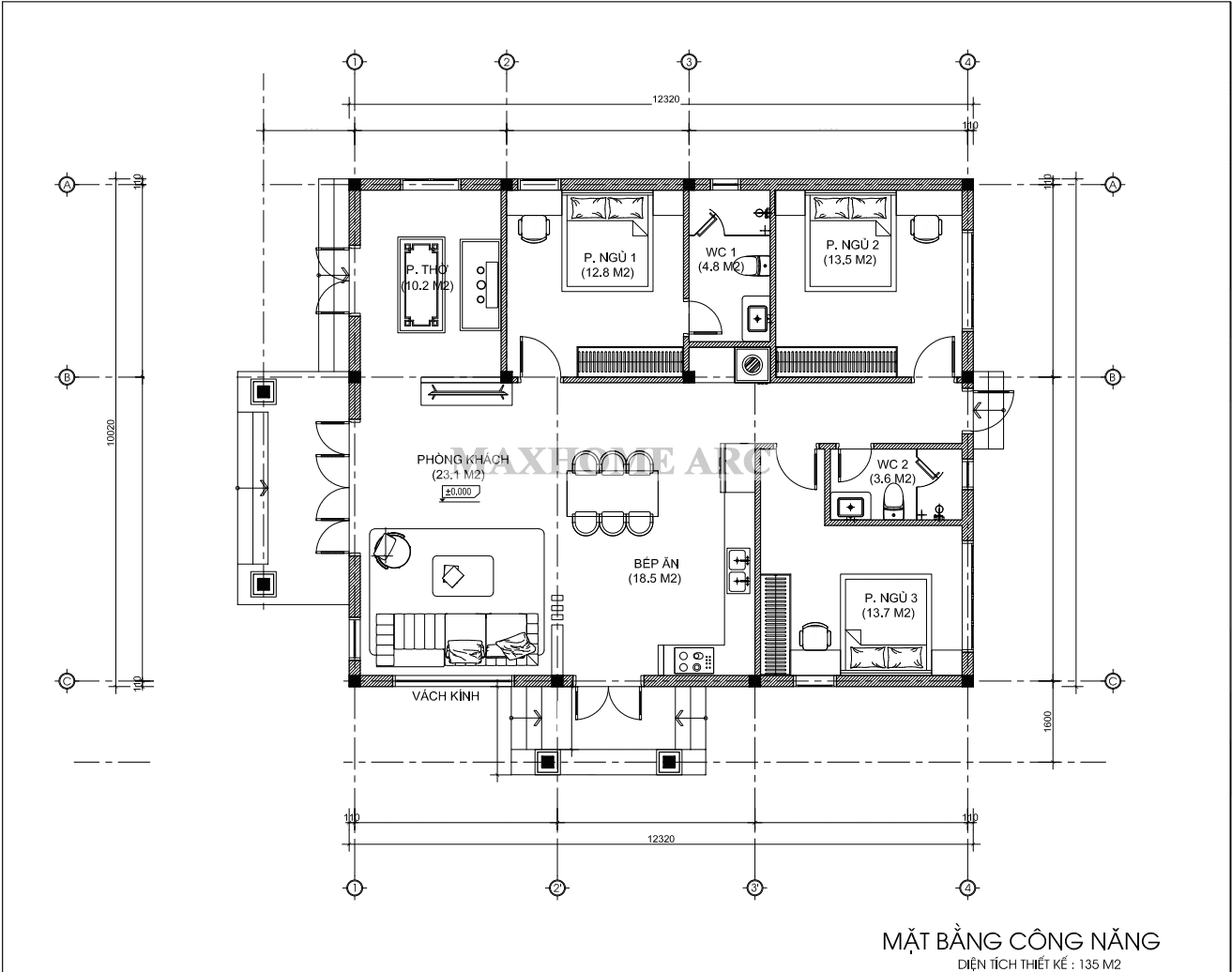 Mặt bằng công năng | MH06315