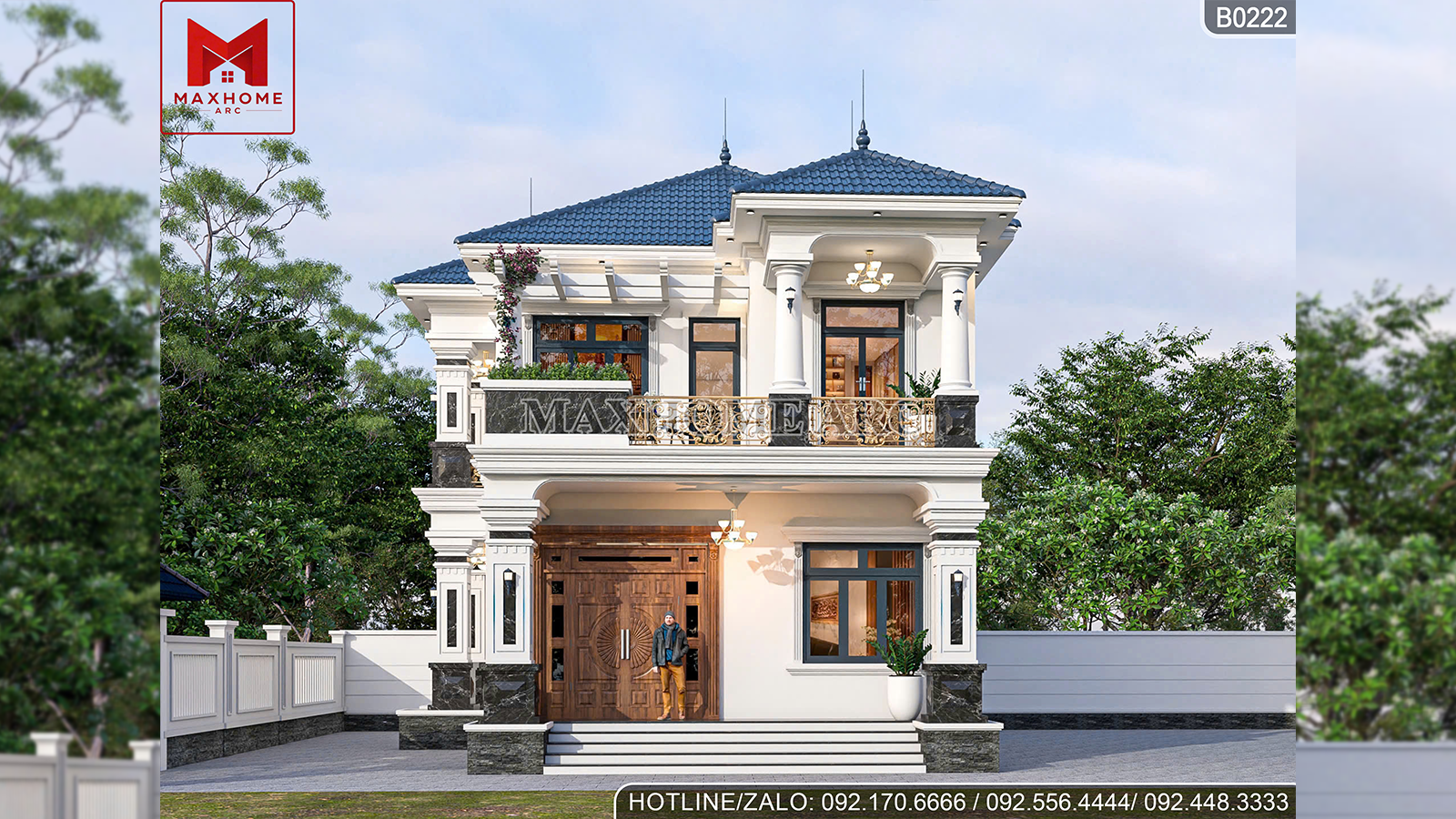 Chiem nguong mai nha 2 tang mai Nhat tan co dien 3 phong ngu voi thiet ke mat tien an tuong 5