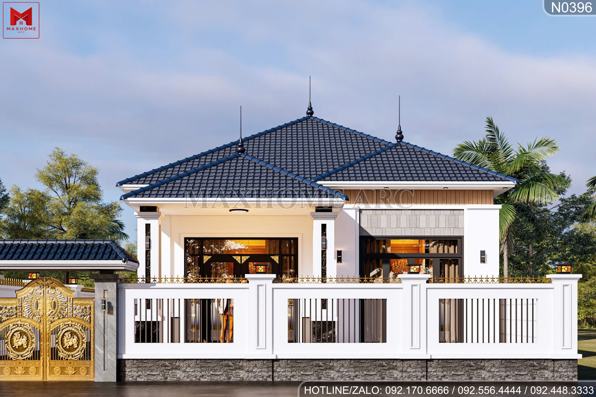Mau nha cap 4 mai Nhat 3 phong ngu dep hien dai tai Quang Tri 2 Mau nha cap 4 mai Nhat 3 phong ngu dep hien dai tai Quang Tri 2