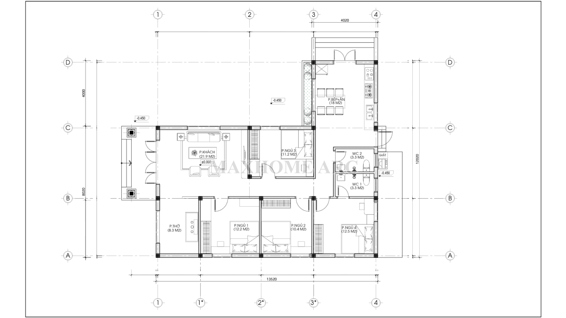 Mặt bằng công năng | MH06482