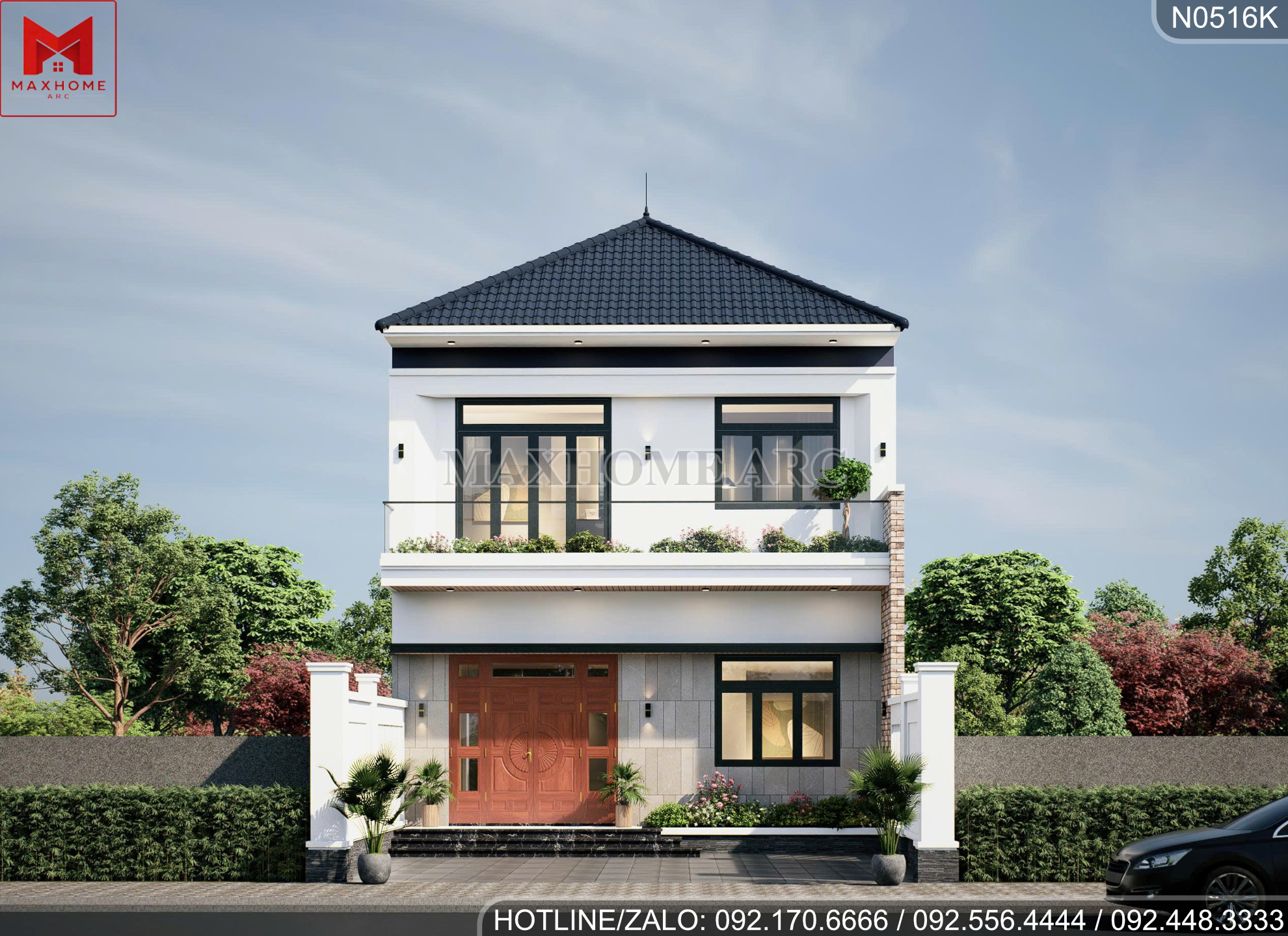 Mau nha vuon 2 tang mai Nhat 3 phong ngu noi bat voi kien truc hien dai 2 Mau nha vuon 2 tang mai Nhat 3 phong ngu noi bat voi kien truc hien dai 2