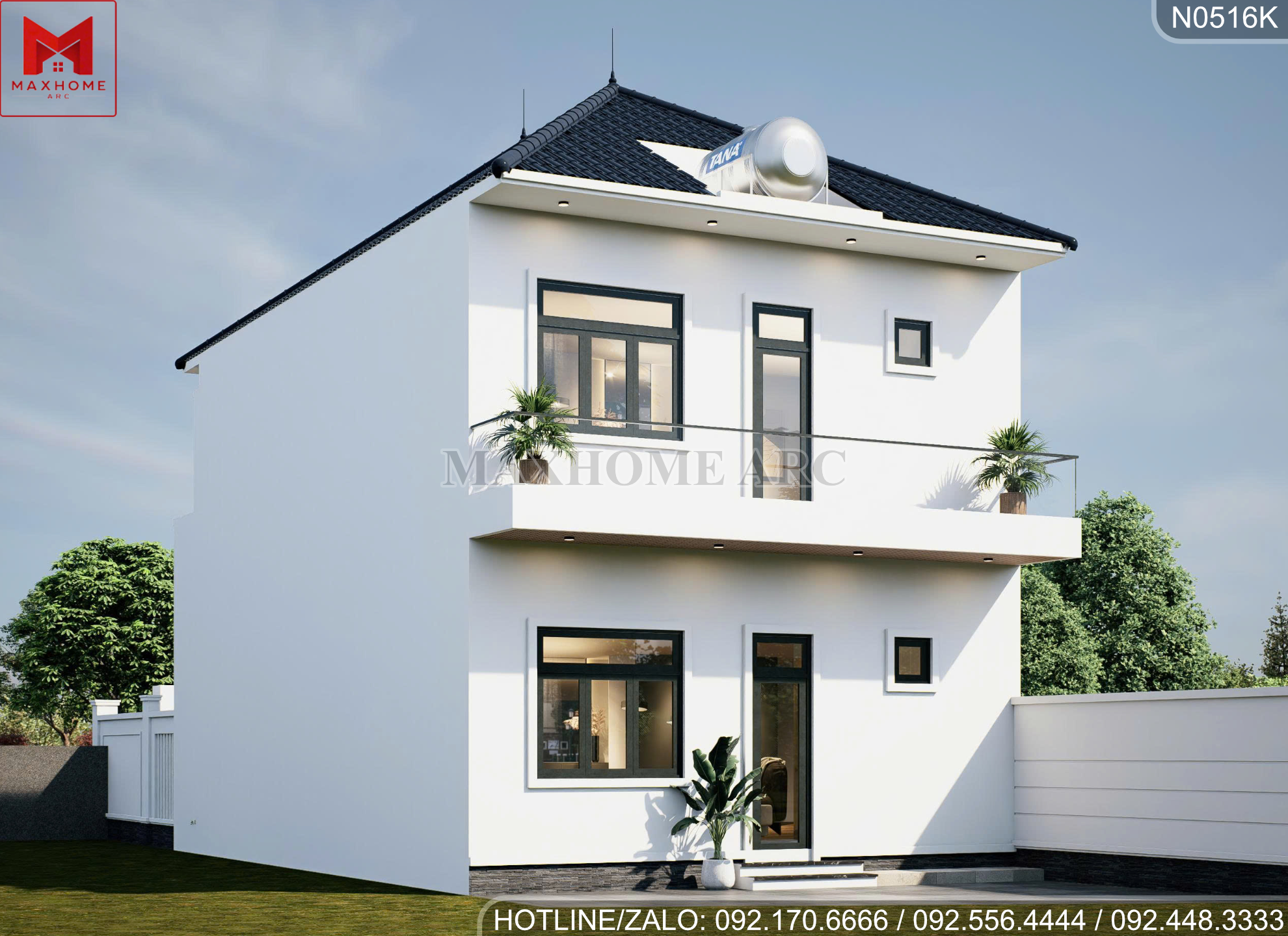 Mau nha vuon 2 tang mai Nhat 3 phong ngu noi bat voi kien truc hien dai 4 Mau nha vuon 2 tang mai Nhat 3 phong ngu noi bat voi kien truc hien dai 4