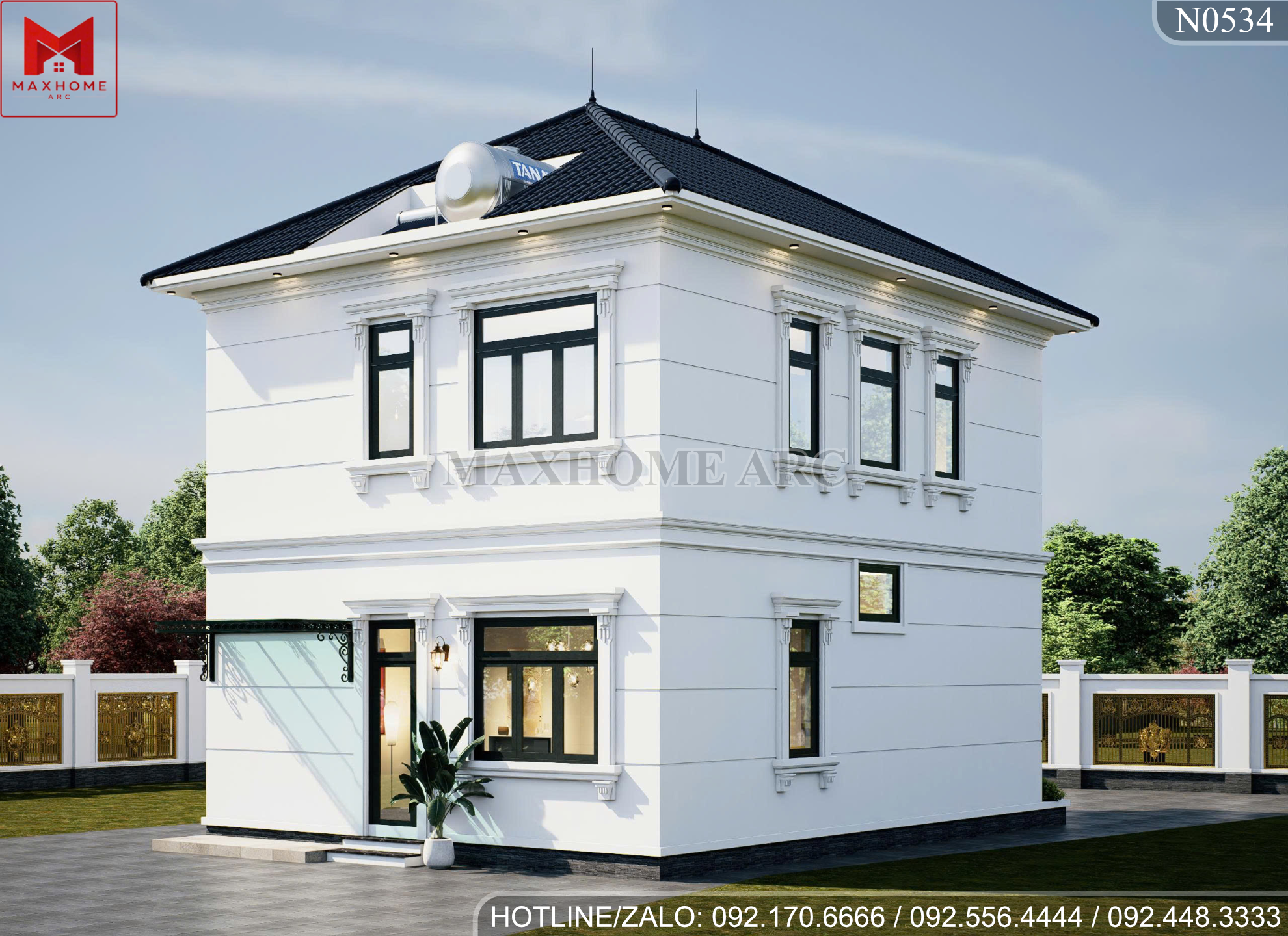 Góc nhìn phía sau lưng công trình | MH06473