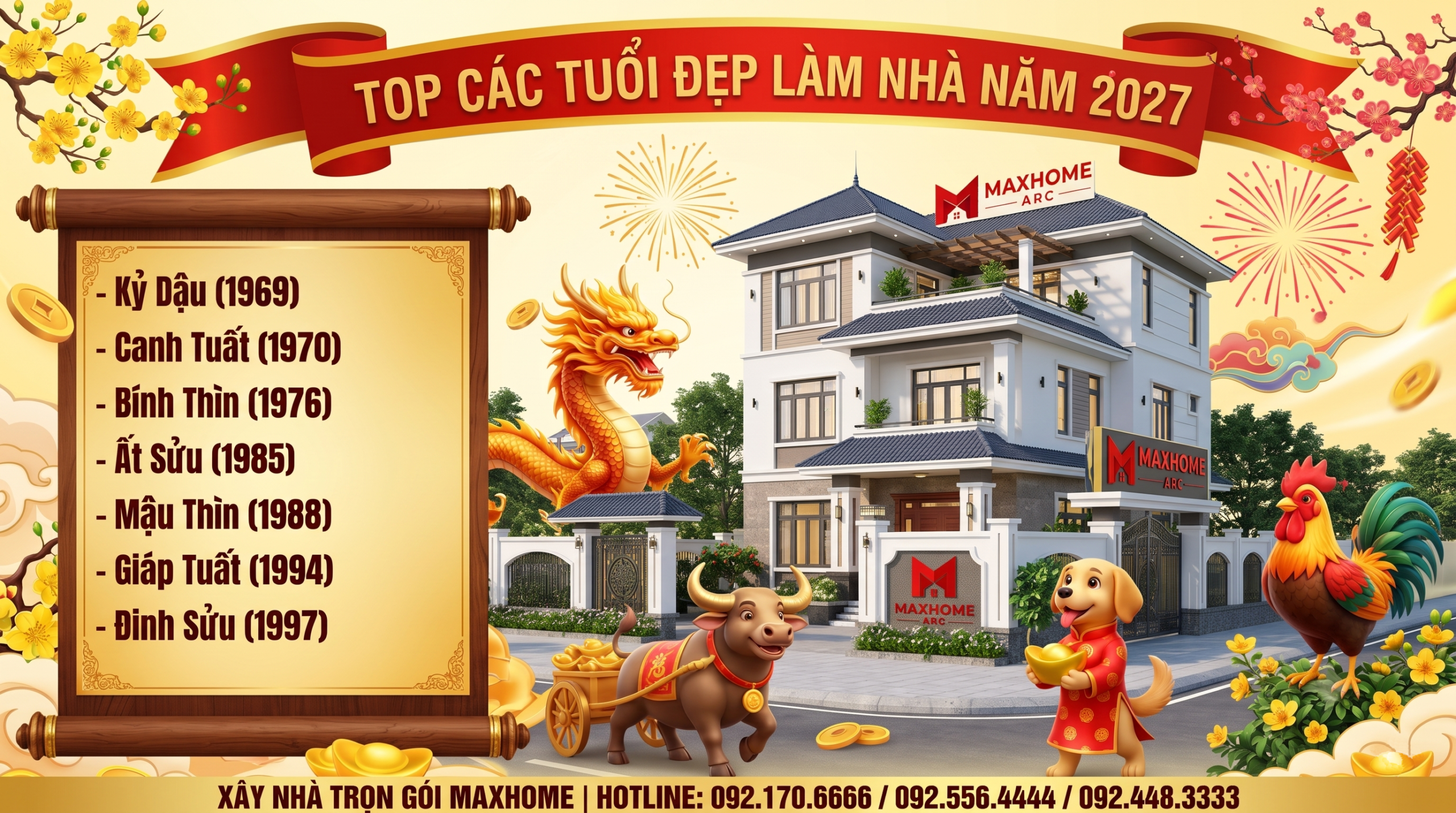 Phong thủy xây nhà năm 2027: Tuổi đẹp làm nhà