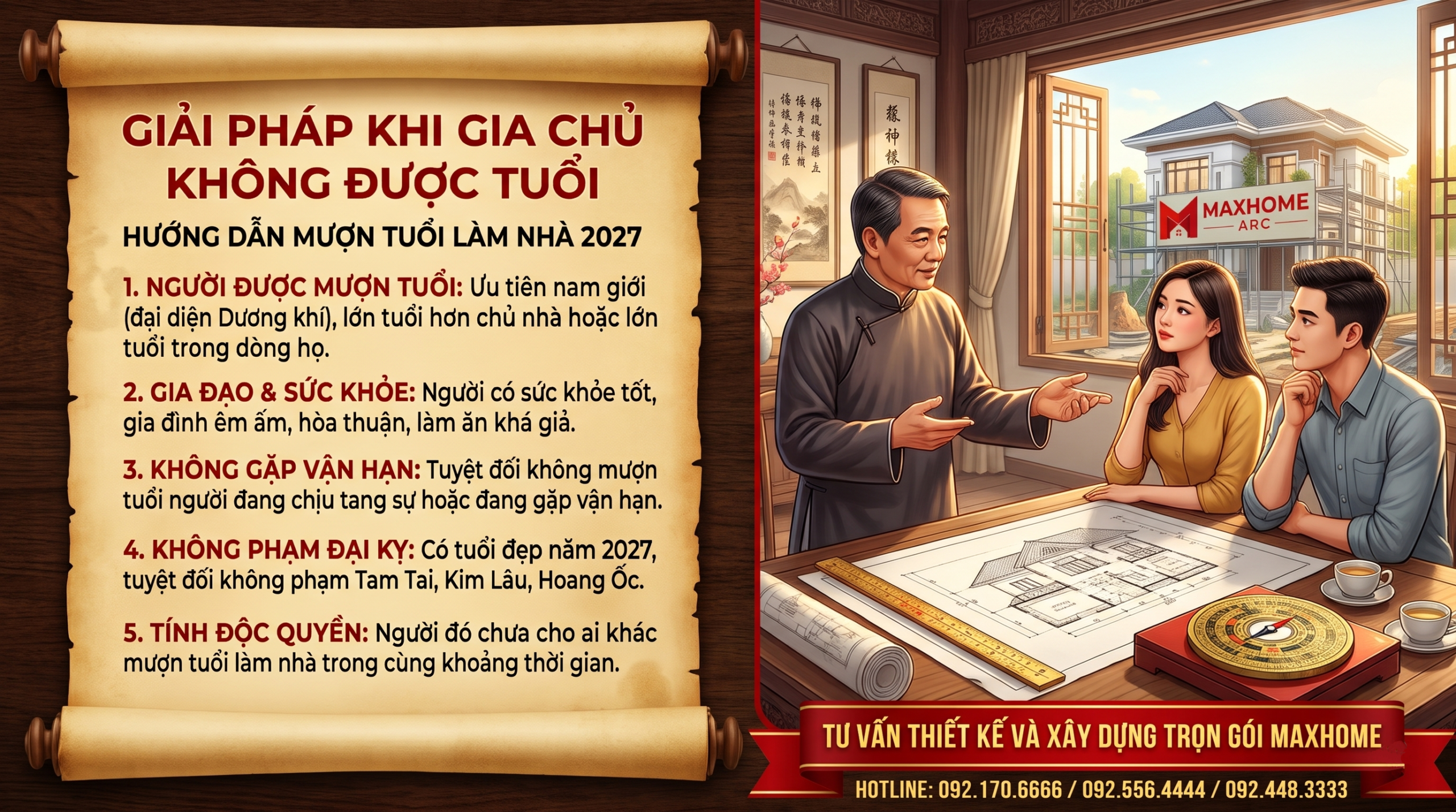 Phong thủy xây nhà năm 2027: Quy trình mượn tuổi